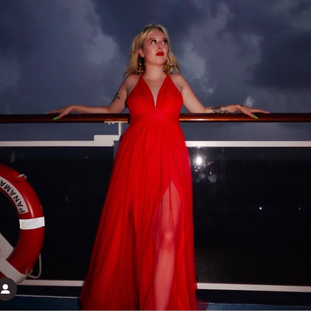 Fashion Nova Red Maxi Formal Dress